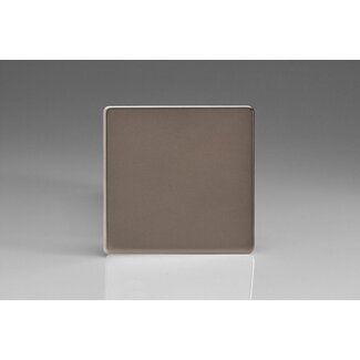 Varilight Screwless Single Blank Plate  Pewter