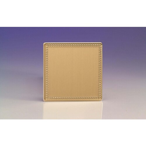 Varilight Jubilee Single Blank Plate Brushed Brass Varilight Jubilee Single Blank Plate Brushed Brass