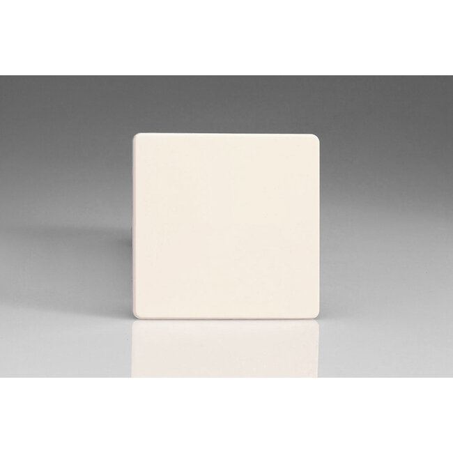 Varilight Screwless Single Blank Plate   Primed