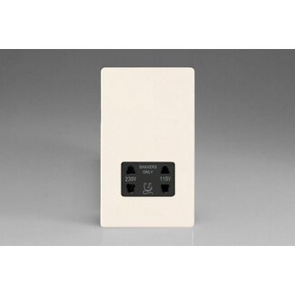 Varilight Screwless Dual Voltage Shaver Socket 230V/115V Black Primed Black Insert