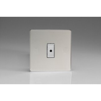 Varilight Screwless 1-Gang 1-Way V-Pro Multi-Point Remote/Tactile Touch Control Master LED Dimmer 1 x 0-100W (1-10 LEDs) V-Pro Multi-Point Remote (formerly Eclique2) Polished Chrome Chrome Button