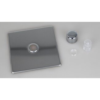 Varilight Screwless 1-Gang Matrix Kit For Rotary Dimmers Matrix Polished Chrome Chrome Knob