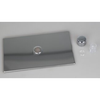 Varilight Screwless 1-Gang Matrix Kit For Rotary Dimmers (Twin Plate)  Matrix Polished Chrome Chrome Knob