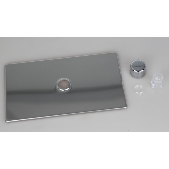 Varilight Screwless 1-Gang Matrix Kit For Rotary Dimmers (Twin Plate)  Matrix Polished Chrome Chrome Knob