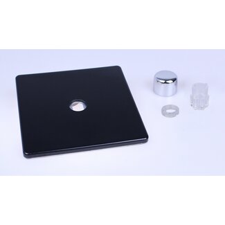 Varilight Screwless 1-Gang Matrix Kit For Rotary Dimmers Matrix Premium Black Chrome Knob