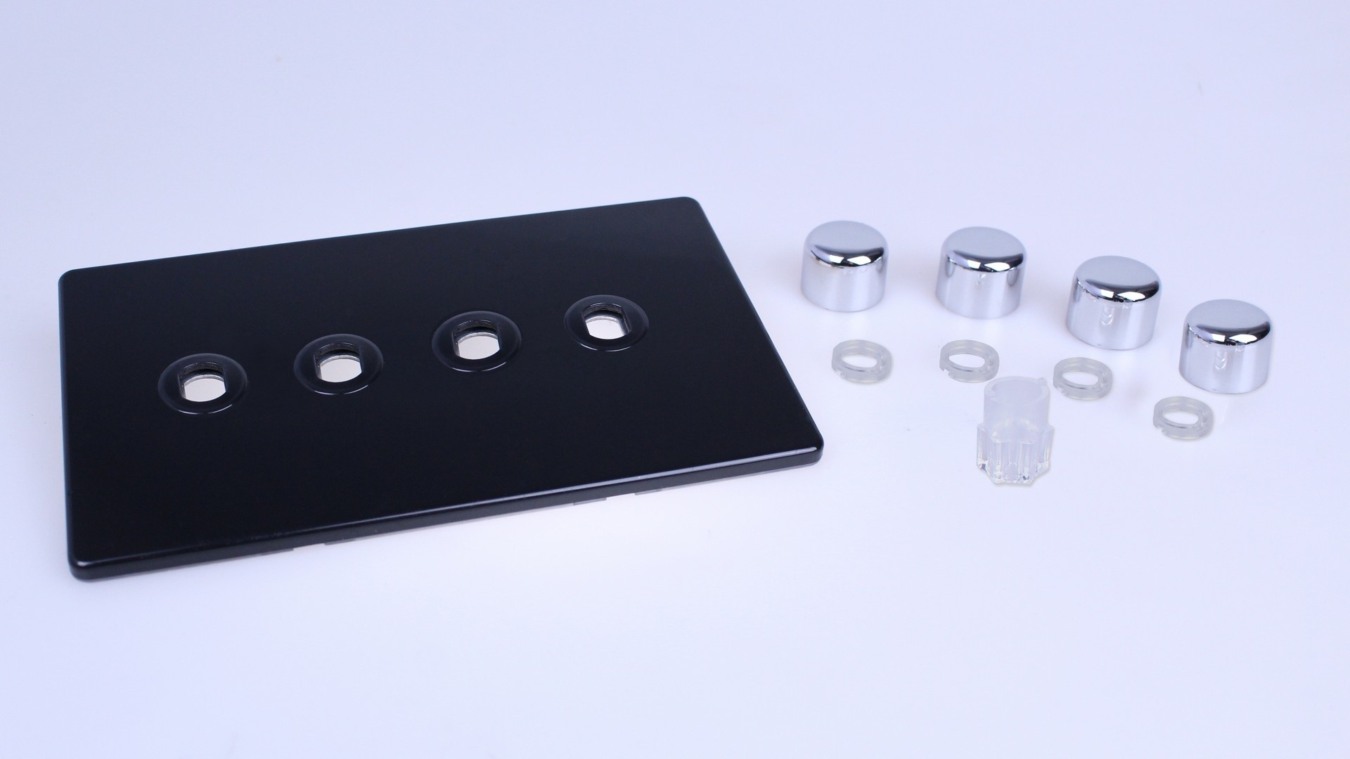 Varilight Screwless 4-Gang Matrix Kit For Rotary Dimmers (Twin Plate ...