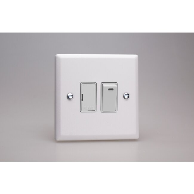 Varilight Urban 13A Switched Fused Spur + Neon  White Chalk White White