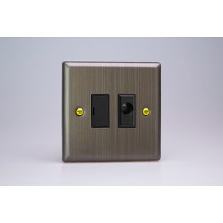 Varilight Urban 13A Unswitched Fused Spur + Flex Outlet Black Antique Brass Black