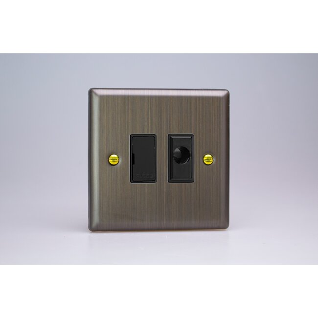 Varilight Urban 13A Unswitched Fused Spur + Flex Outlet Black Antique Brass Black