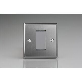 Varilight Classic DataGrid Plate (1 Grid Space)  Brushed Steel