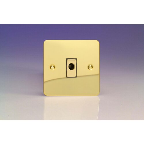 Varilight Ultraflat 16A Flex Outlet Plate Decorative Polished Brass Brass Insert Varilight Ultraflat 16A Flex Outlet Plate Decorative Polished Brass Brass Insert