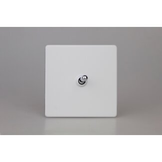 Varilight Screwless 1-Gang 10A Intermediate Toggle Switch Decorative Primed Chrome Toggle