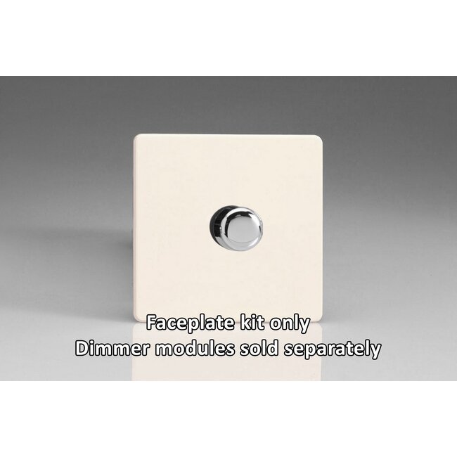 Varilight Screwless 1-Gang Matrix Kit For Rotary Dimmers Matrix Primed Chrome Knob