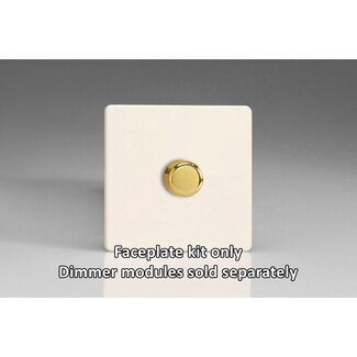 Varilight Screwless 1-Gang Matrix Kit For Rotary Dimmers Matrix Primed Brass Knob