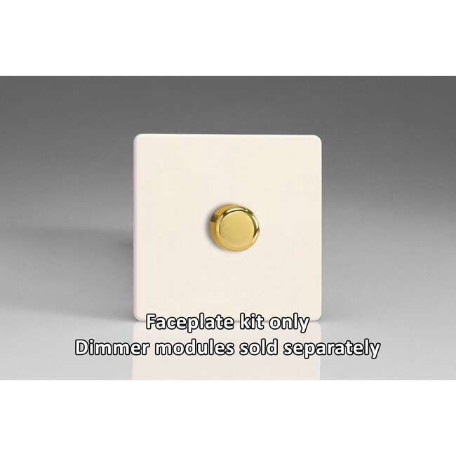 Varilight Screwless 1-Gang Matrix Kit For Rotary Dimmers Matrix Primed Brass Knob