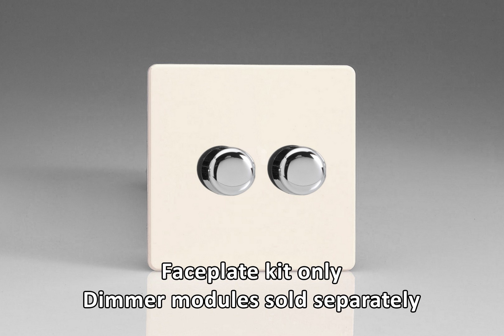 Varilight Screwless 2Gang Matrix Kit For Rotary Dimmers Matrix Primed