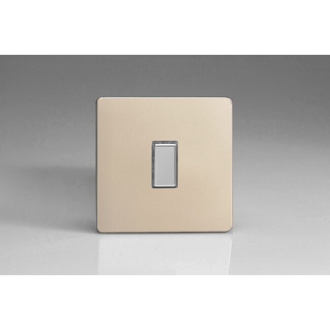 Varilight Screwless 1-Gang Tactile Touch Control Dimming Supplementary Controller for use with Multi-Point (formerly Eclique2) Master on 2-Way Circuits V-Pro Multi-Point (formerly Eclique2) Satin Chrome Button