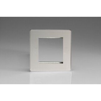 Varilight Screwless DataGrid Plate (2 Grid Spaces)  Polished Chrome