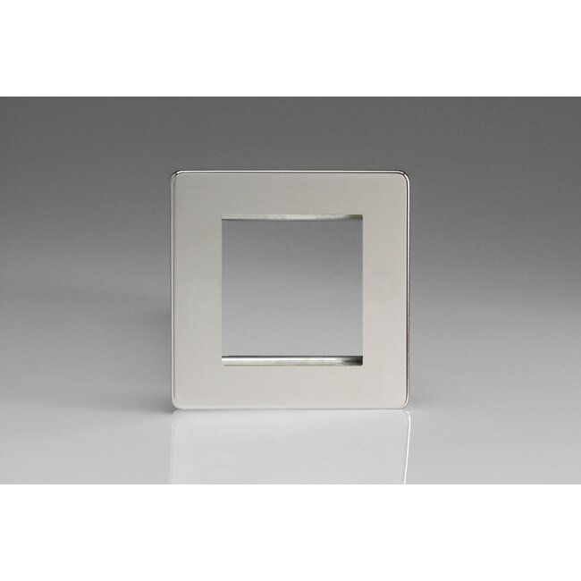 Varilight Screwless DataGrid Plate (2 Grid Spaces)  Polished Chrome