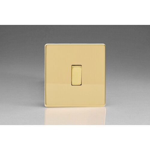 Varilight Screwless 1-Gang 10A 1-Way Push-to-Make Retractive Momentary Switch Decorative Polished Brass Brass Button Varilight Screwless 1-Gang 10A 1-Way Push-to-Make Retractive Momentary Switch Decorative Polished Brass Brass Button
