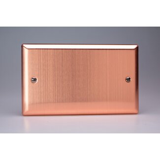 Varilight Urban Double Blank Plate  Brushed Copper