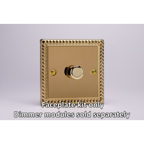 Varilight Classic 1-Gang Matrix Kit For Rotary Dimmers Matrix Georgian Brass Brass Knob Varilight Classic 1-Gang Matrix Kit For Rotary Dimmers Matrix Georgian Brass Brass Knob
