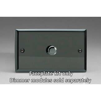 Varilight Classic 1-Gang Matrix Kit For Rotary Dimmers (Twin Plate)  Matrix Iridium Iridium Knob
