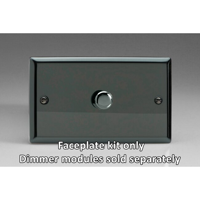Varilight Classic 1-Gang Matrix Kit For Rotary Dimmers (Twin Plate)  Matrix Iridium Iridium Knob