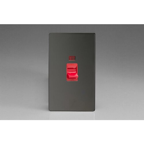 Varilight Screwless 45A Cooker Switch + Neon (Vertical Twin Plate, Red Rocker) Red Iridium Red Insert Varilight Screwless 45A Cooker Switch + Neon (Vertical Twin Plate, Red Rocker) Red Iridium Red Insert