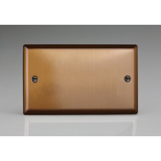 Varilight Urban Double Blank Plate  Brushed Bronze