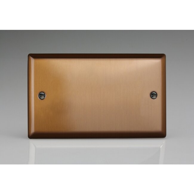 Varilight Urban Double Blank Plate  Brushed Bronze