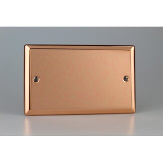Varilight Urban Double Blank Plate  Polished Copper