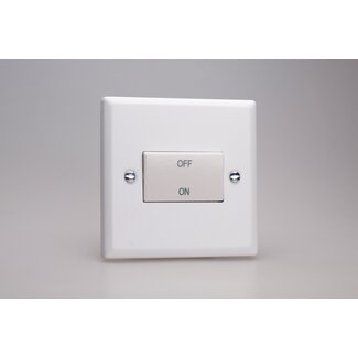 Varilight Urban 10A Fan Isolating Switch (3 Pole) White Chalk White White