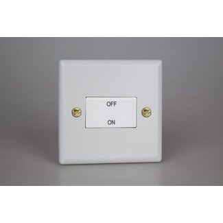 Varilight Vogue 10A Fan Isolating Switch (3 Pole) White Matt White White