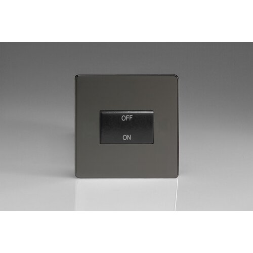 Varilight Screwless 10A Fan Isolating Switch (3 Pole) Black Iridium Black Insert Varilight Screwless 10A Fan Isolating Switch (3 Pole) Black Iridium Black Insert