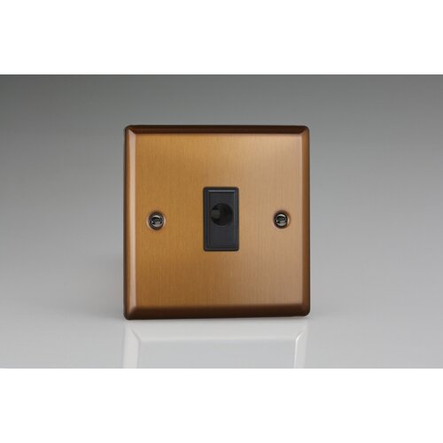 Varilight Urban 16A Flex Outlet Plate Black Brushed Bronze Black Insert Varilight Urban 16A Flex Outlet Plate Black Brushed Bronze Black Insert