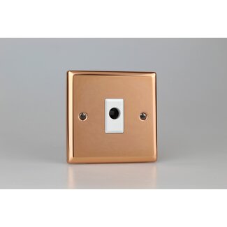 Varilight Urban 16A Flex Outlet Plate White Polished Copper White Insert