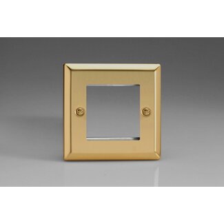 Varilight Classic DataGrid Plate (2 Grid Spaces)  Victorian Brass