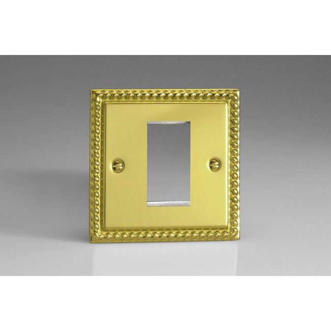 Varilight Classic DataGrid Plate (1 Grid Space)  Georgian Brass