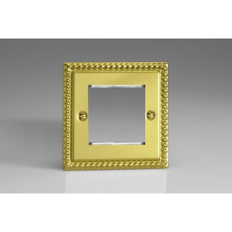 Varilight Classic DataGrid Plate (2 Grid Spaces)  Georgian Brass