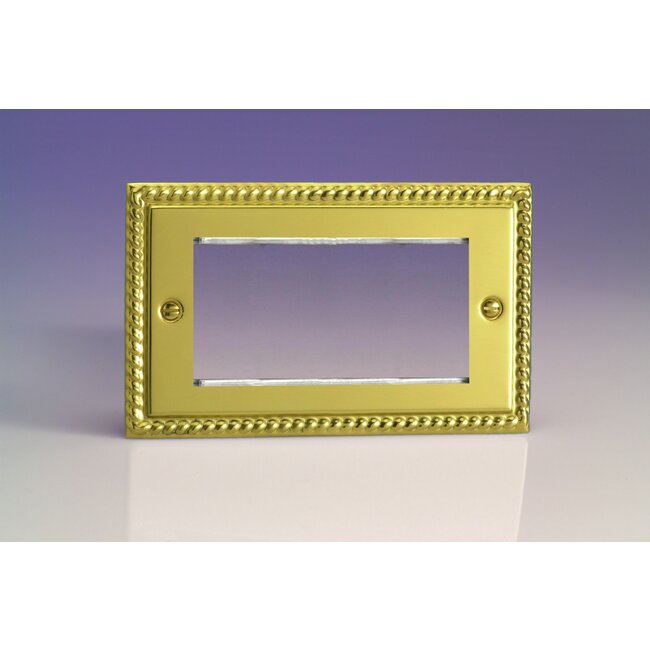 Varilight Classic DataGrid Twin Plate (4 Grid Spaces)  Georgian Brass