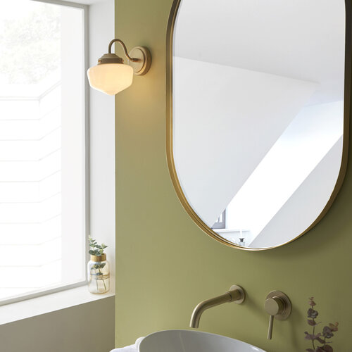 Mondero 1lt Wall Satin Brass Mondero 1lt Wall Satin Brass