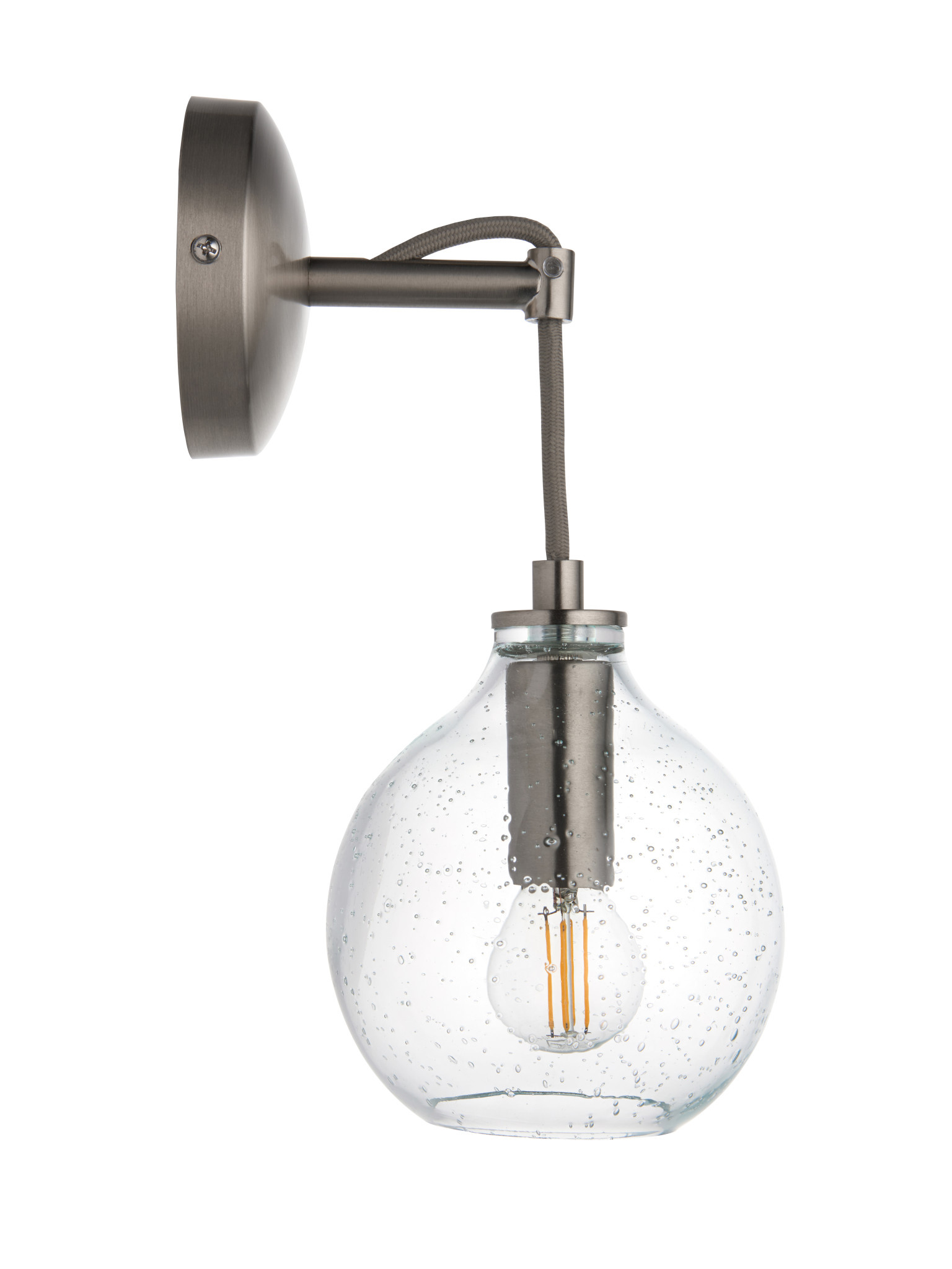 Blue glass wall sconce deals