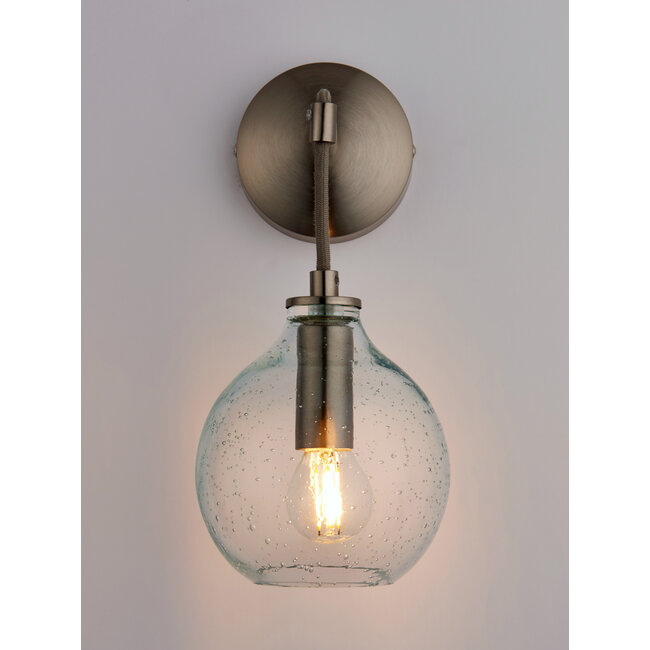 Crosel Blue Glass Wall Light