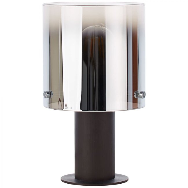 Brilliant Beth E27 Table Lamp coffee/smoked glass
