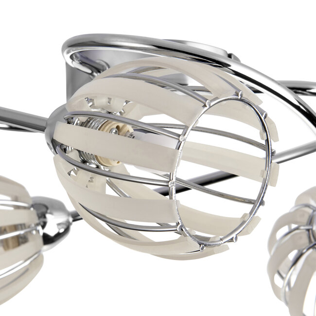 Rosa 3 Light Semi Flush Chrome White