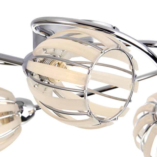 Rosa 3 Light Semi Flush Chrome White