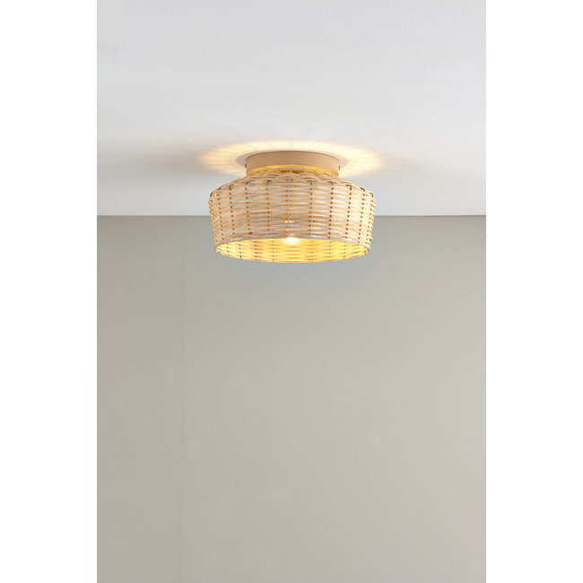 Ohio 1 Light Flush Ceiling Fitting Natural