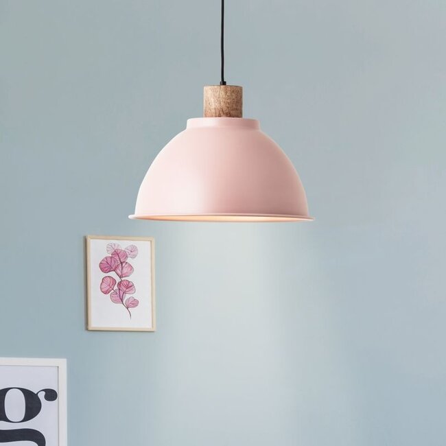 Brilliant Erena 1lt Pendant E27  Dusty Pink