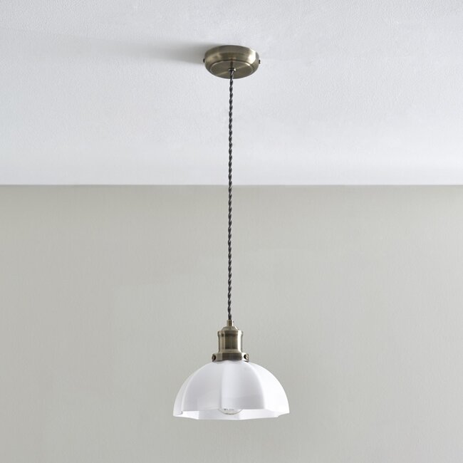 Lotus 1 Light Pendant Fitting 20cm